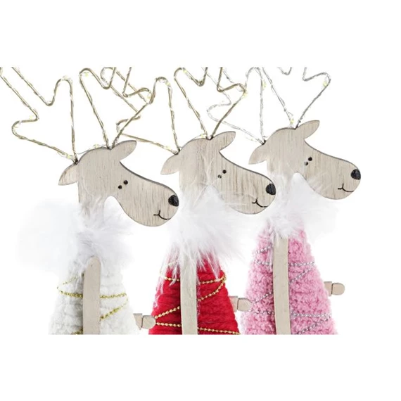 Figura LED-es rénszarvas 9x4x29 cm 3 féle