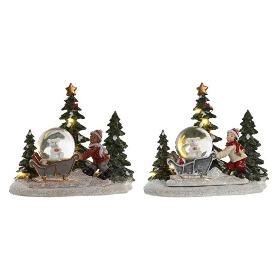 Figura LED-es szánkó 16x12,5x14,5 cm 2 féle