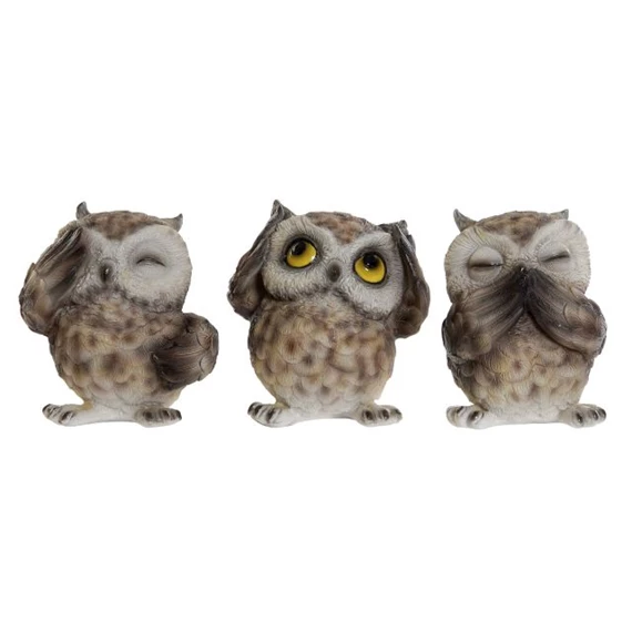 Figura bagoly 7,5x6x8 cm 3 féle