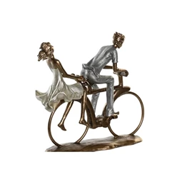 Figura biciklis pár 27x9,5x23 cm 2 féle
