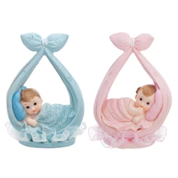 Figura baba fiú sálban kék 11 cm