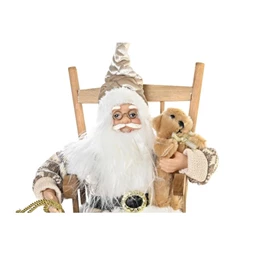 Figura mikulás hintaszékben 23x25x35 cm