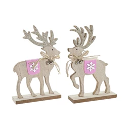 Figura rénszarvas 12x4x19 cm 2 féle