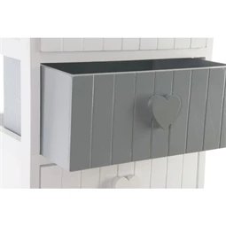 Fiókos szekrény szív alakú fogantyúval 40x29x73 cm