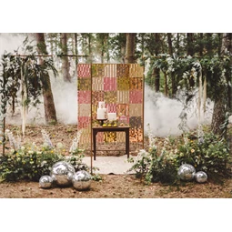 Flitter háttérpanel négyzet alakú réz 30x30 cm