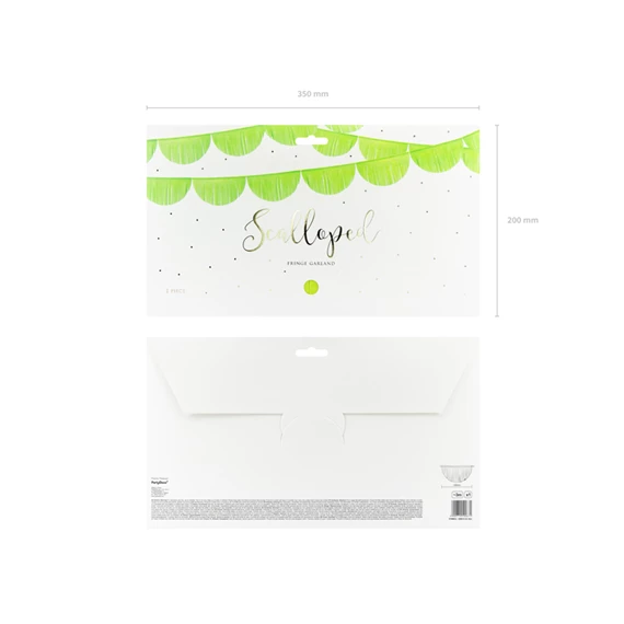 Fodros bojt girland zöldalma 3 m