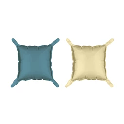 Fólia lufi függöny kétoldalas négyzet, bézs-tengerészkék, 35x35 cm S/4