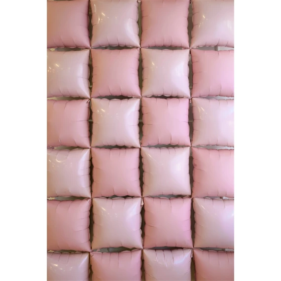 Fólia lufi függöny kétoldalas négyzet, poros rózsa, 35x35 cm S/4