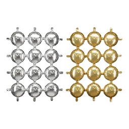 Fólia lufi háttér, kétoldalas kerek, arany-ezüst, 78x107 cm