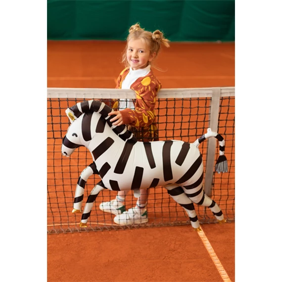 Fólia lufi zebra formájú műanyag 115x85cm fekete, fehér