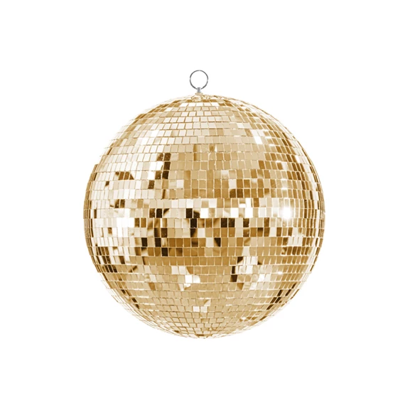Függő dekoráció diszkógömb arany 40 cm