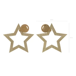 Függő dekorációk csillagok, vegyes méretben S/3
