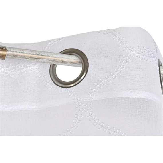 Függöny hímzett, gyűrűs 140x260 cm