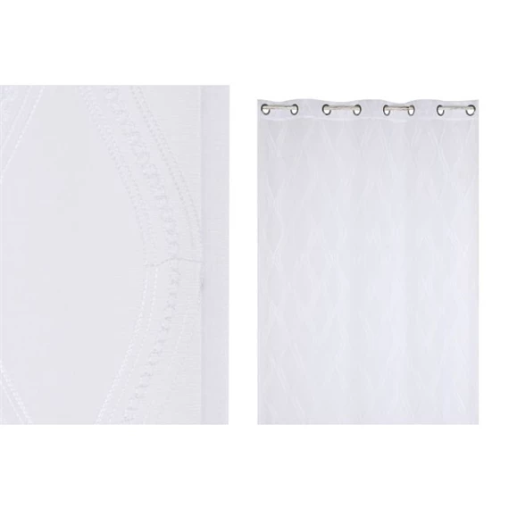 Függöny hímzett, gyűrűs 140x260 cm