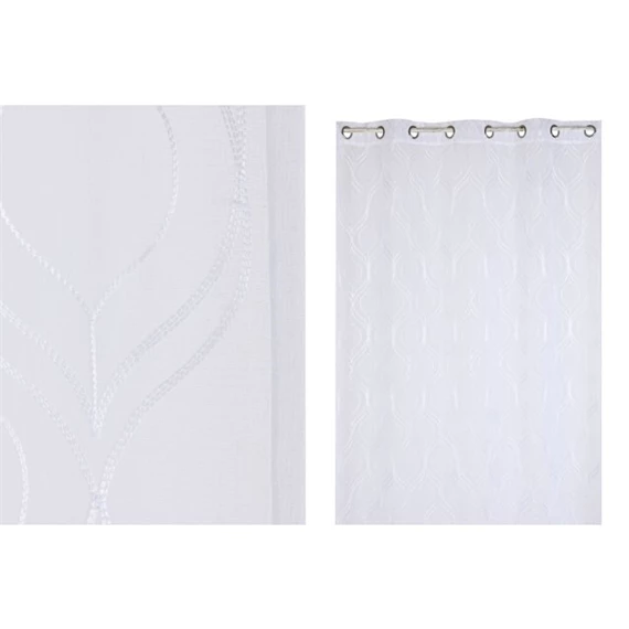 Függöny hímzett, gyűrűs 140x260 cm