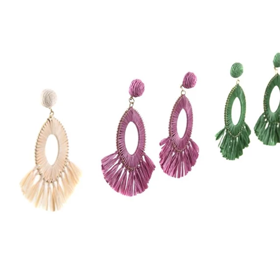 Fülbevaló szett 8x0,5x7 cm 4 féle S/2