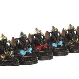 Füstölő tartó szett Ganesha 13x8x12,5 cm 6 féle S/20