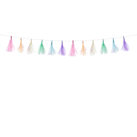 Girland bojtokkal, vegyes, 1,2 m