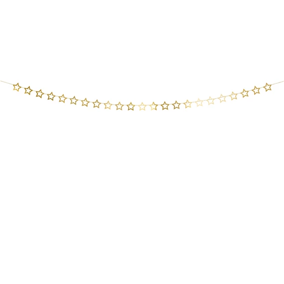 Girland csillagok arany 3 m