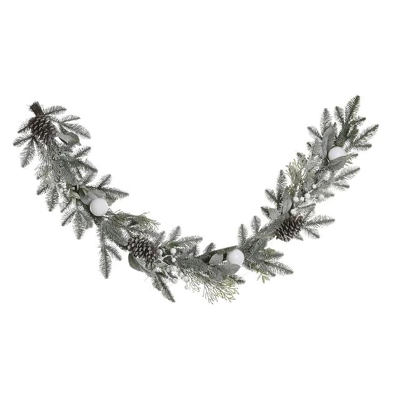 Girland havas, tobozzal, 35 LED-es 25x13x152 cm