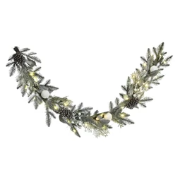 Girland havas, tobozzal, 35 LED-es 25x13x152 cm