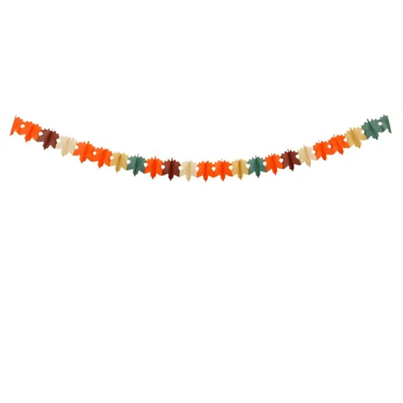 Girland levelek selyempapír 3 m vegyes színek