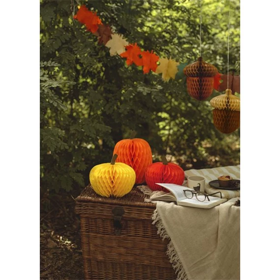 Girland levelek selyempapír 3 m vegyes színek