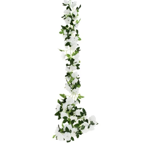 Girland rózsával, levéllel 165 cm