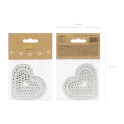 Girland szívek fehér 1,8 m