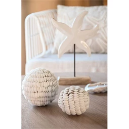 Gömb kagylókkal, akasztós 12x12x12 cm