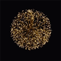 Gömb akasztós, sziporkázó, 1200 LED-es, IP44, melegfehér 60x60x60 cm