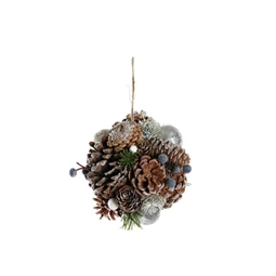 Gömb tobozból, akasztós 14x14x20 cm