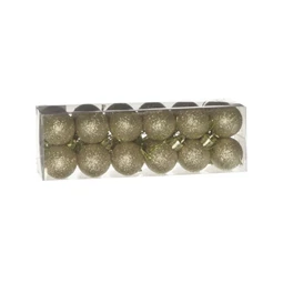 Gömb dobozban, glitteres 3 cm S/24