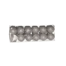 Gömb dobozban, glitteres 3 cm S/24