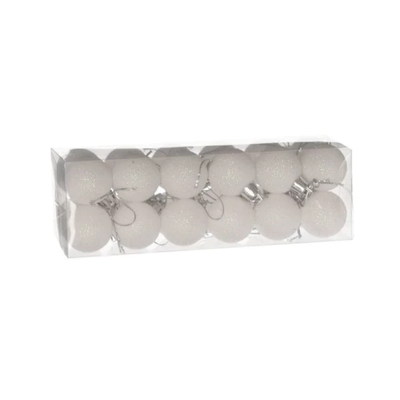 Gömb dobozban, glitteres 3 cm S/24