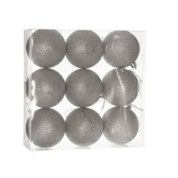 Gömb dobozban, glitteres 8 cm S/9