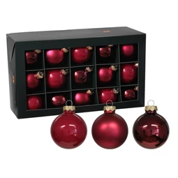 Gömb 5,7 cm christmas red S/30