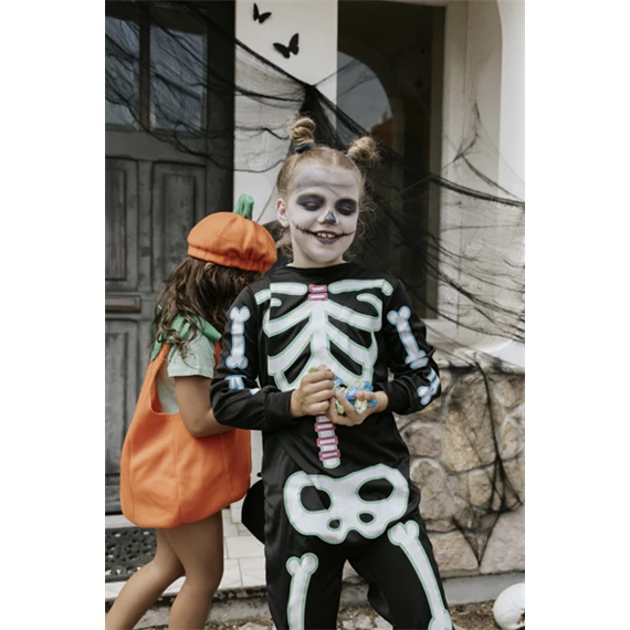 Gyerek csontváz jelmez, méret 116-128