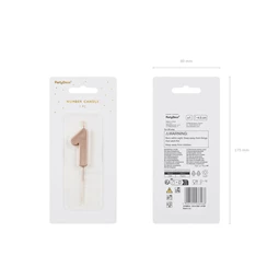 Gyertya 1-es szám születésnapi rózsaarany 4,5 cm