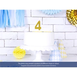 Gyertya 6-os szám születésnapi arany 7 cm