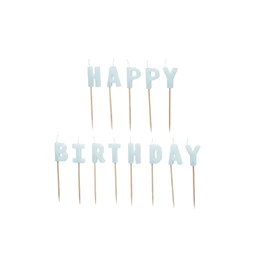 Gyertya boldog születésnapot 2,5 cm világoskék S/13