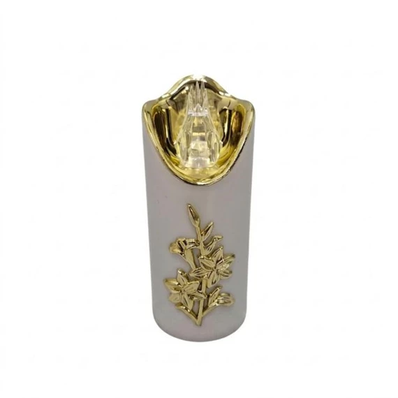 Gyertya henger liliom mintával LED-es 5x12,5 cm
