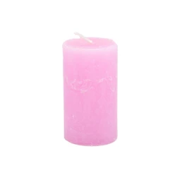 Paraffin roll candle 5x9cm pink S/4