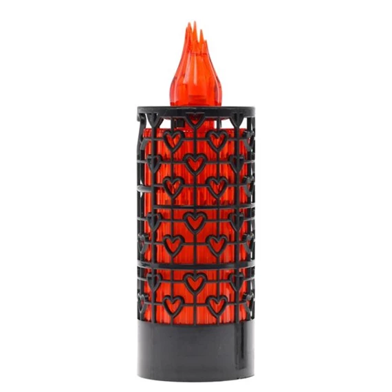 Gyertya henger szív LED-es 5x15 cm