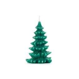 Gyertya karácsonyfa 10 cm sötétzöld