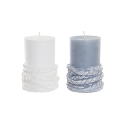 Gyertya kötéllel 7,2x7,2x10 cm 2 féle