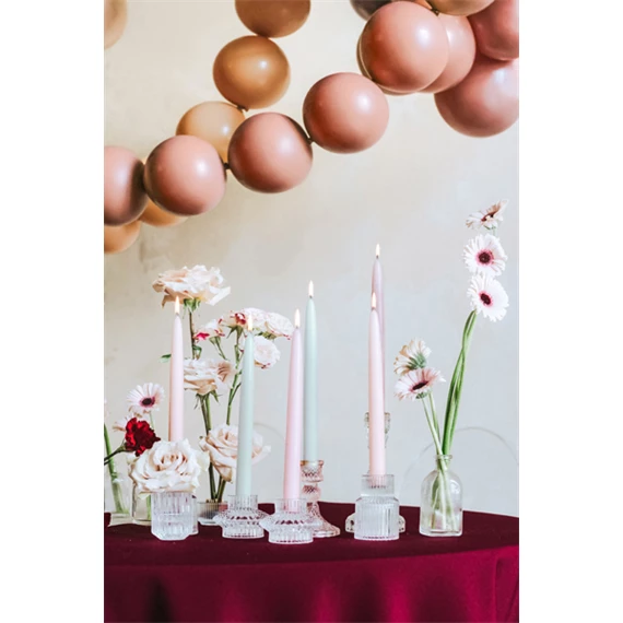 Gyertya kúp alakú matt natúr 24 cm S/10