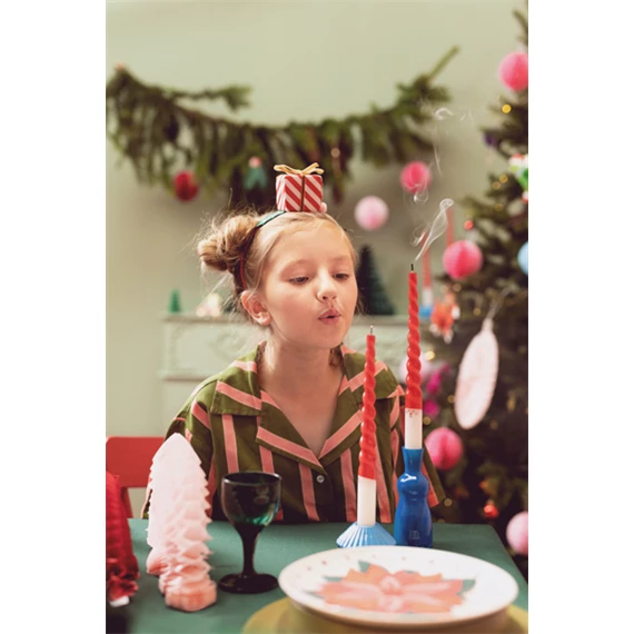 Gyertya mikulás 25 cm vegyes S/2