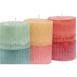 Gyertya 7x7x10 cm 3 féle