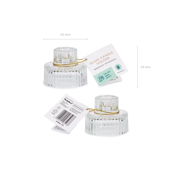 Gyertyatartó 2 az 1-ben széllel 6,5x5,5 cm S/4